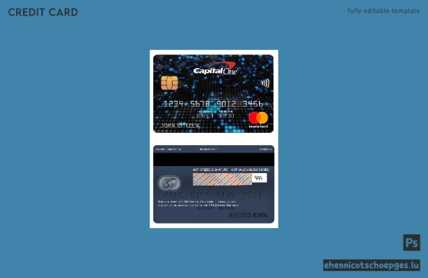 USA Capital One Bank Mastercard Beispielvorschau